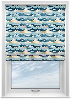 Serene Summit, Frost - Motorised Roman Blind